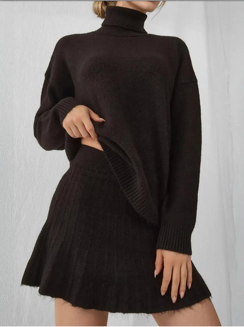 Conjunto de dos piezas de punto con falda y suéter bdart Negro - Kiabi