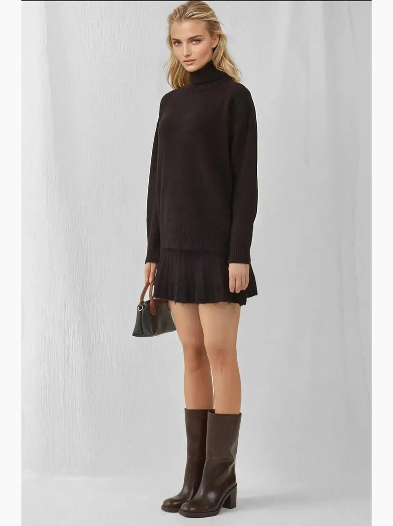 Conjunto de dos piezas de punto con falda y suéter bdart Negro - Kiabi