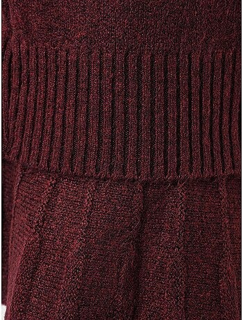 Conjunto de dos piezas de punto con falda y suéter bdart
