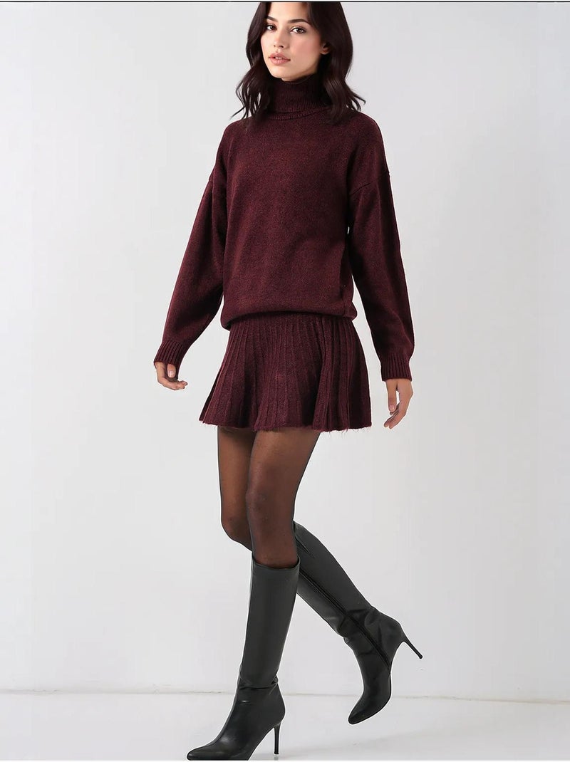 Conjunto de dos piezas de punto con falda y suéter bdart Rojo burdeos - Kiabi