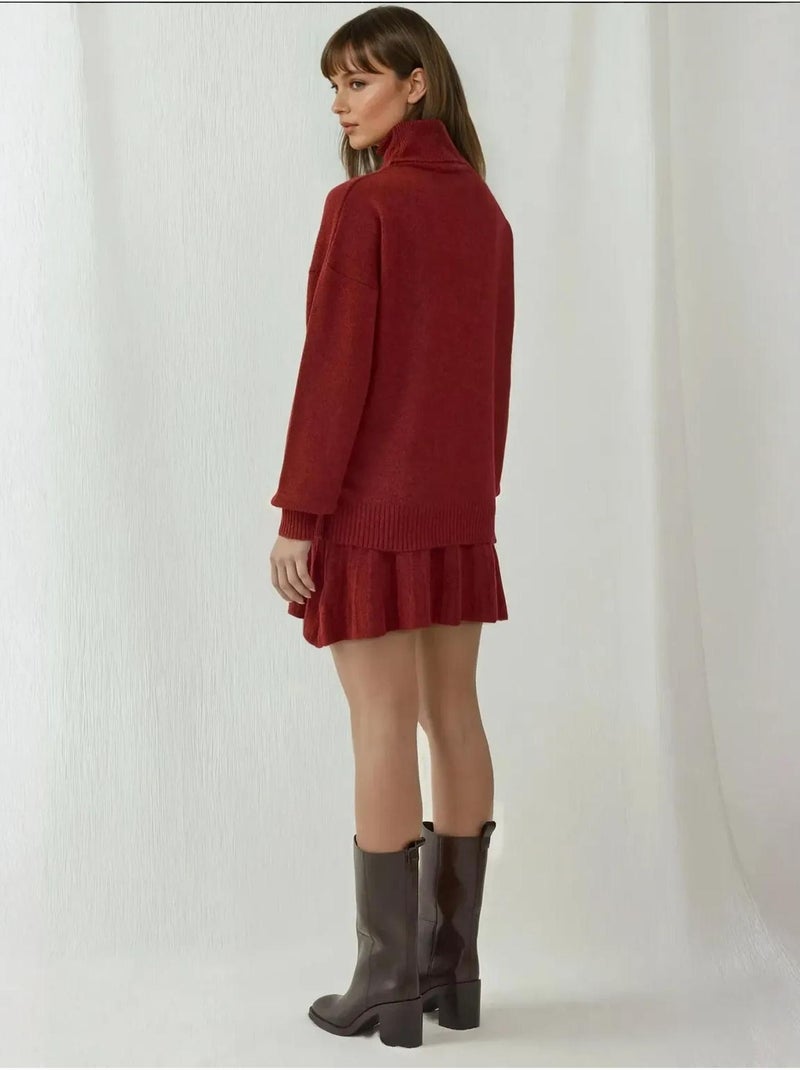 Conjunto de dos piezas de punto con falda y suéter bdart Rojo - Kiabi