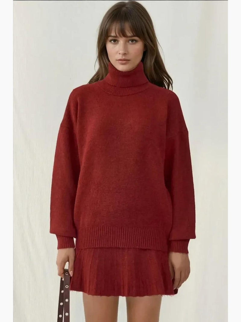 Conjunto de dos piezas de punto con falda y suéter bdart Rojo - Kiabi