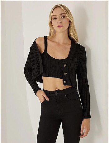 Conjunto de dos piezas de punto corto