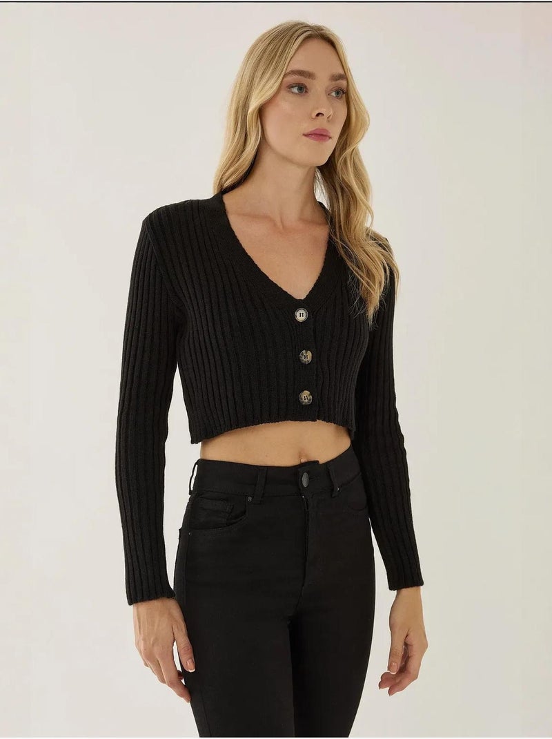 Conjunto de dos piezas de punto corto Negro - Kiabi