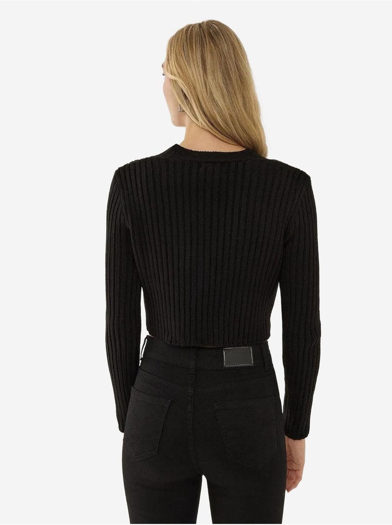Conjunto de dos piezas de punto corto Negro - Kiabi