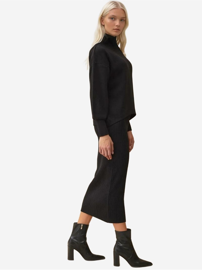 Conjunto de dos piezas de punto Negro - Kiabi