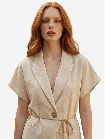 Conjunto de dos piezas de talle alto con escote en v y detalle de lazo my fashion