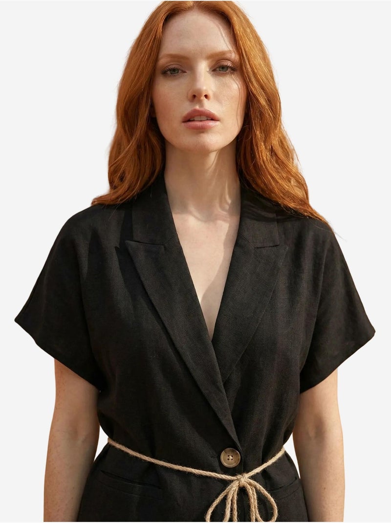 Conjunto de dos piezas de talle alto con escote en v y detalle de lazo my fashion Negro - Kiabi