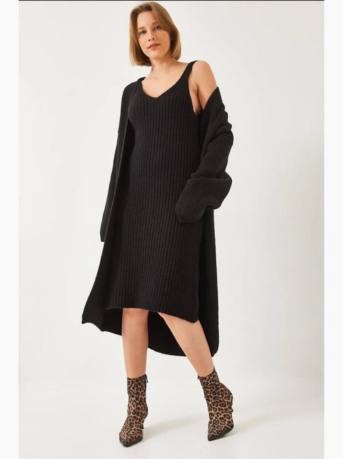 Conjunto de dos piezas de vestido y cárdigan lucci - Kiabi