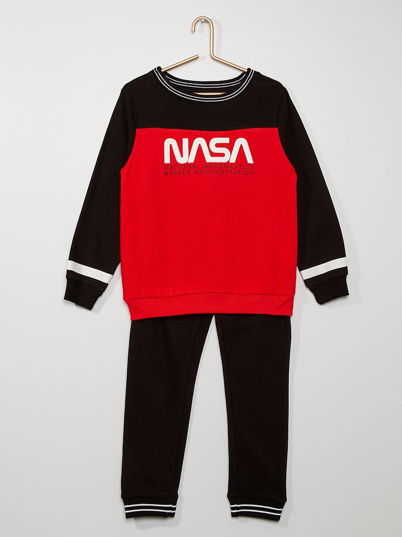 Conjunto de dos piezas 'NASA' negro/rojo - Kiabi