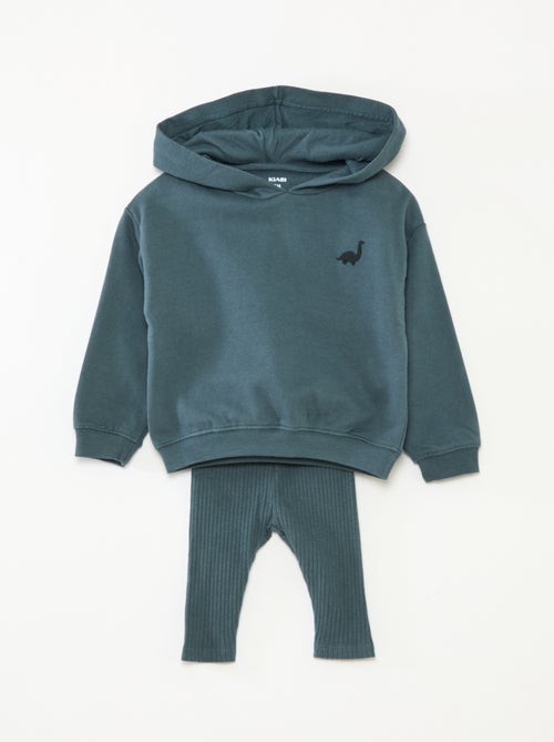 Conjunto de dos piezas sudadera + legging - Kiabi