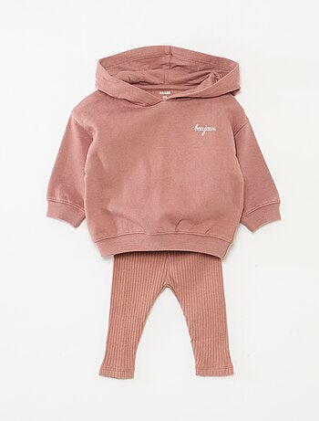 Conjunto de dos piezas sudadera + legging