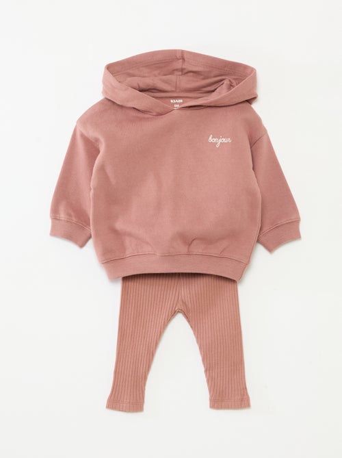 Conjunto de dos piezas sudadera + legging - Kiabi