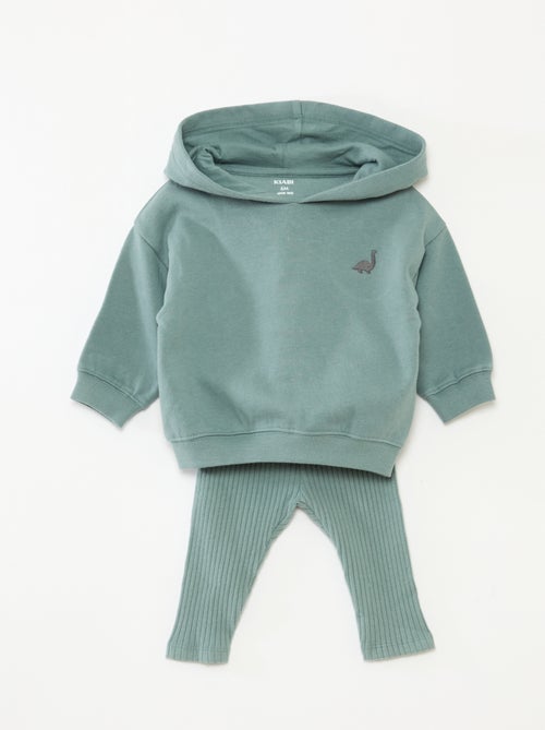 Conjunto de dos piezas sudadera + legging - Kiabi