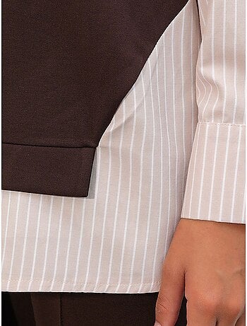 Conjunto de dos piezas tejido a rayas bdart