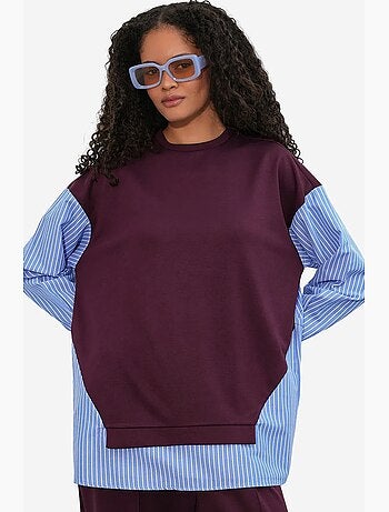Conjunto de dos piezas tejido a rayas bdart