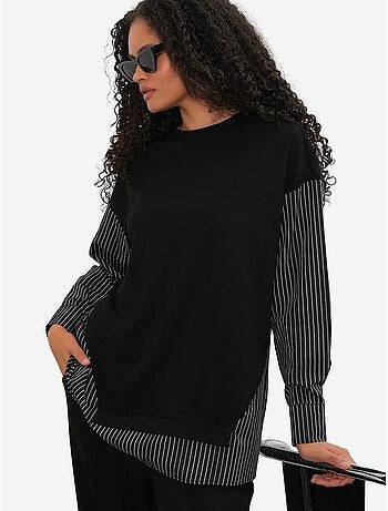 Conjunto de dos piezas tejido a rayas bdart