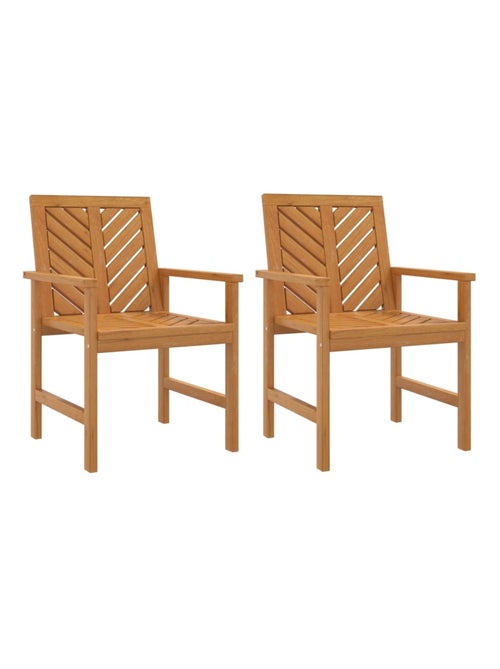 Conjunto de dos sillas de jardín de madera de acacia - Kiabi