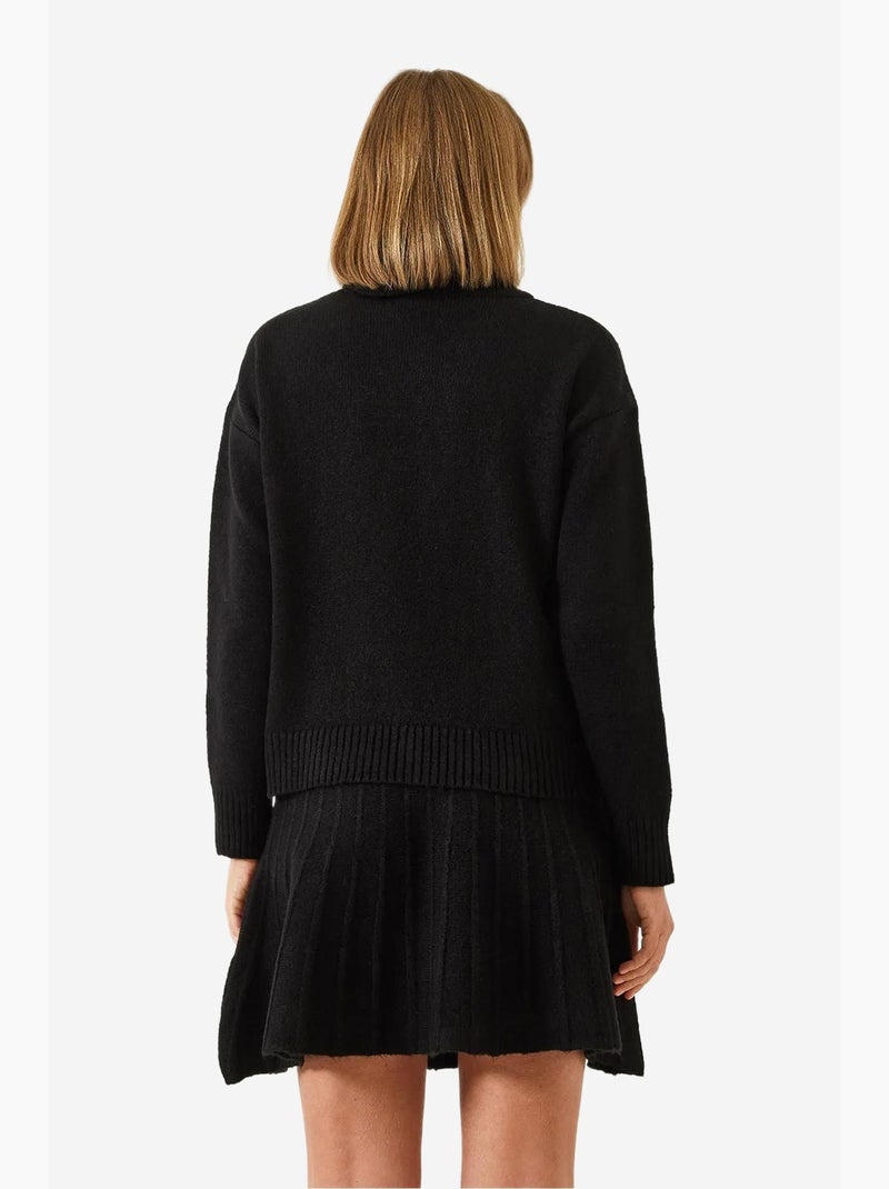 Conjunto de falda y top de punto lucci Negro - Kiabi