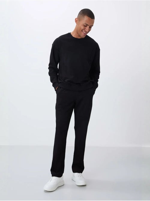 Conjunto de felpa de algodón y poliéster para hombre con sudadera y pantalón tommy - Kiabi