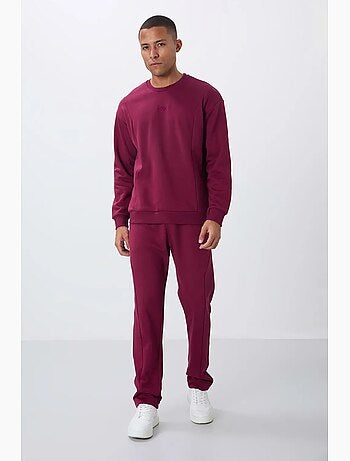 Conjunto de felpa de algodón y poliéster para hombre con sudadera y pantalón tommy
