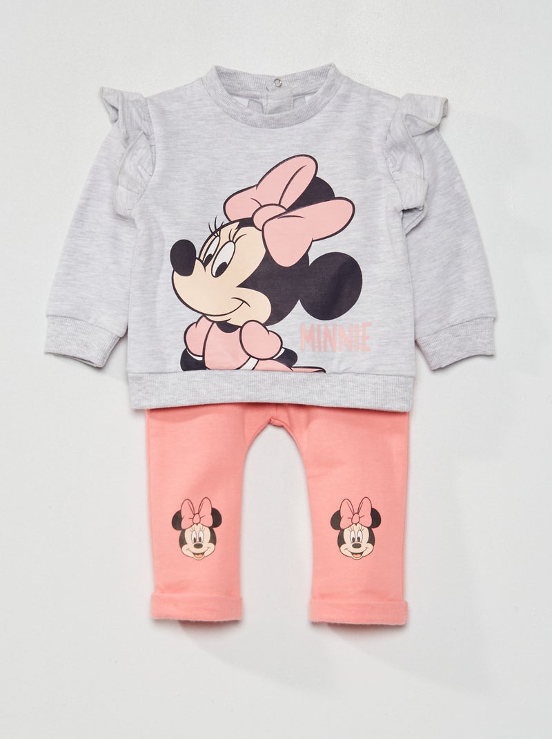 Conjunto de felpa de 'Minnie' gris - Kiabi