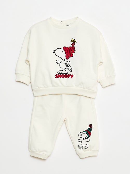 Conjunto de felpa sudadera + pantalón 'Snoopy' - 2 piezas - Kiabi