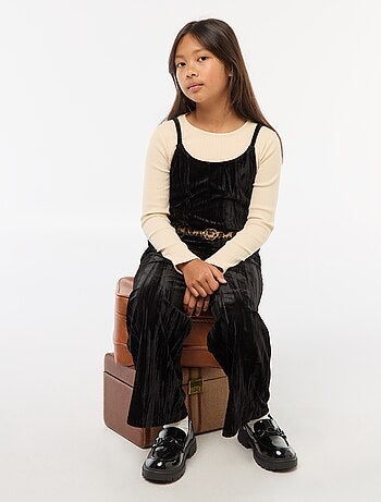 Conjunto de fiesta camiseta + mono de tirantes