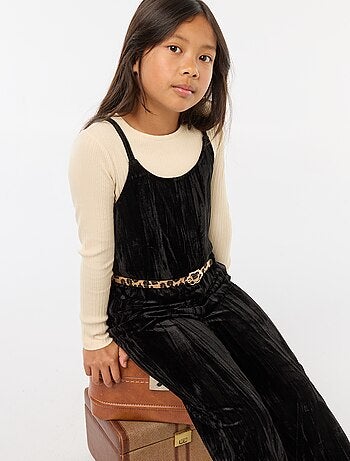 Conjunto de fiesta camiseta + mono de tirantes