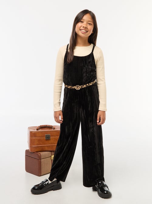 Conjunto de fiesta camiseta + mono de tirantes - Kiabi