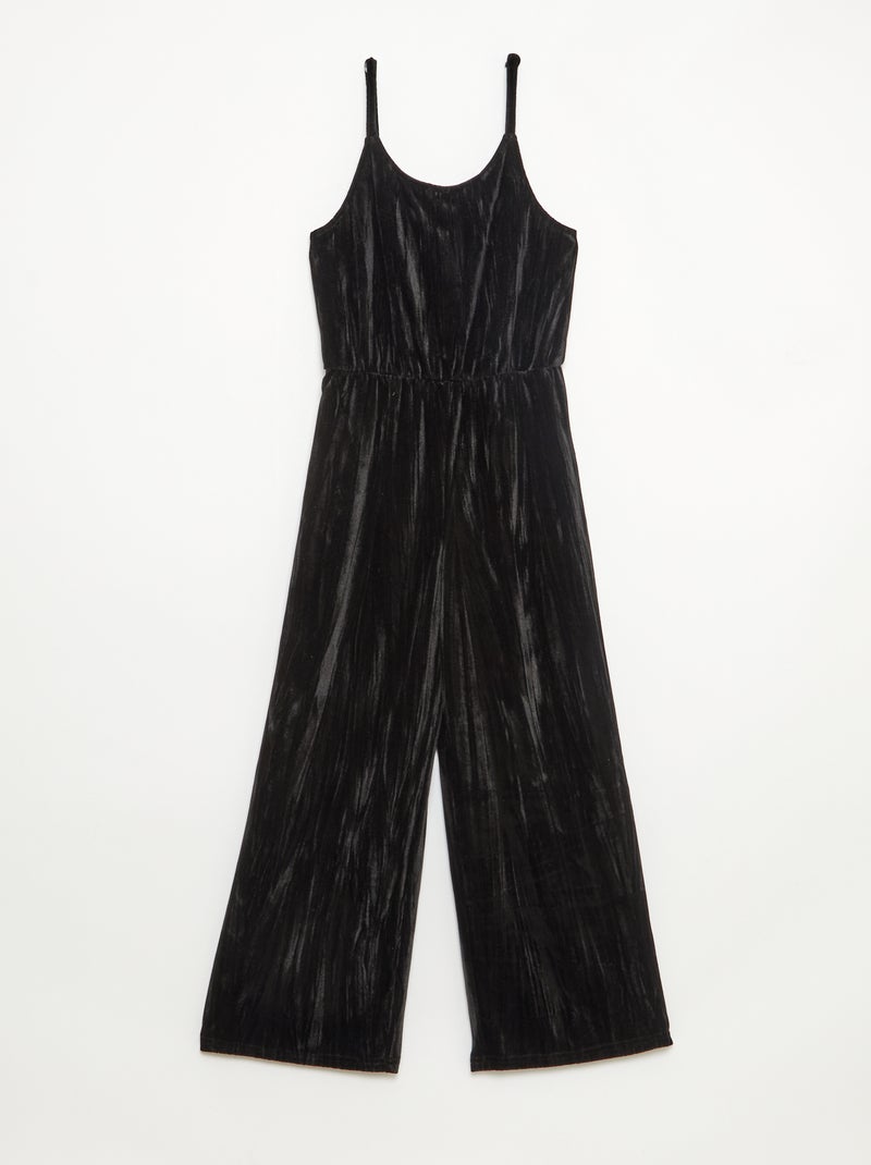 Conjunto de fiesta camiseta + mono de tirantes Negro - Kiabi