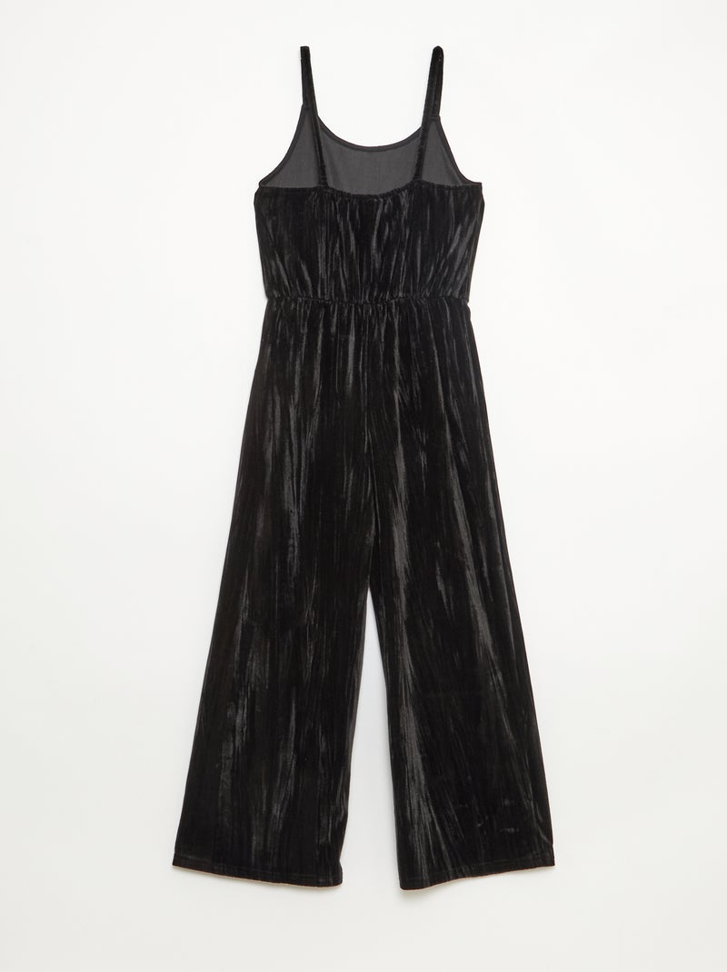 Conjunto de fiesta camiseta + mono de tirantes Negro - Kiabi