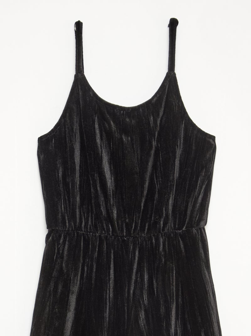 Conjunto de fiesta camiseta + mono de tirantes Negro - Kiabi
