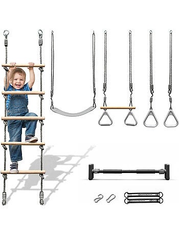 Conjunto de Gimnasia 5 en 1 HyperMotion - Área de Juegos Interior y Jardín - 100 kg