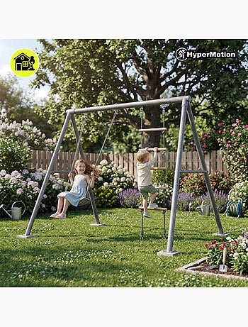 Conjunto de Gimnasia 5 en 1 HyperMotion - Área de Juegos Interior y Jardín - 100 kg