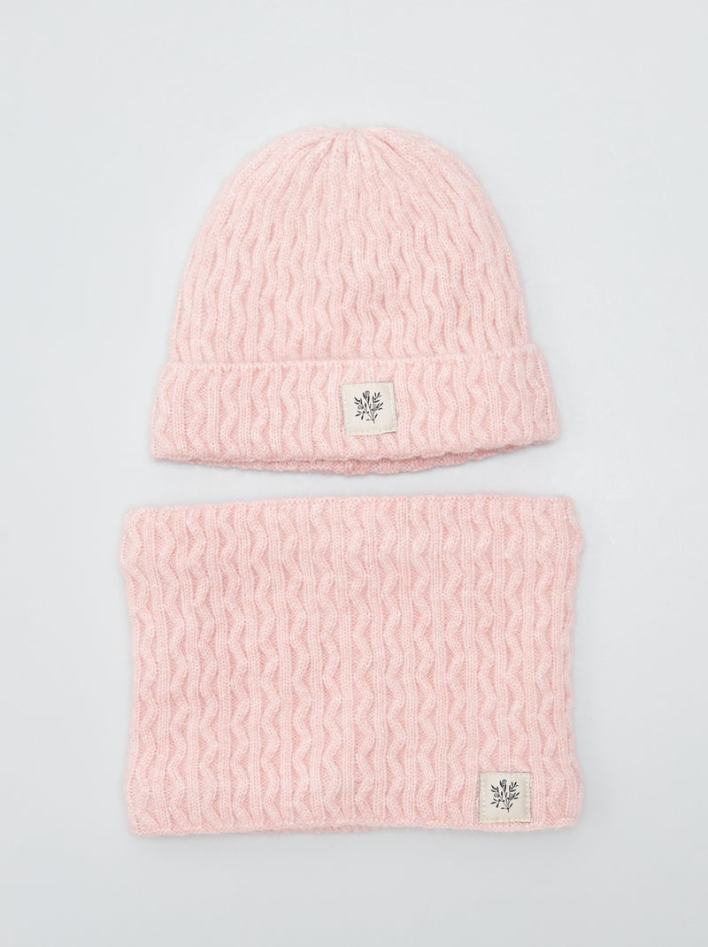 Conjunto de gorro + braga - 2 piezas ROSA - Kiabi