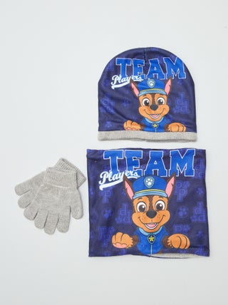 Conjunto de gorro + braga + guantes 'La Patrulla Canina'  - 3 piezas