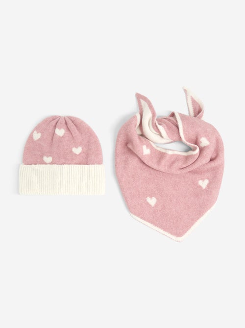 Conjunto de gorro + bufanda triangular - Kiabi