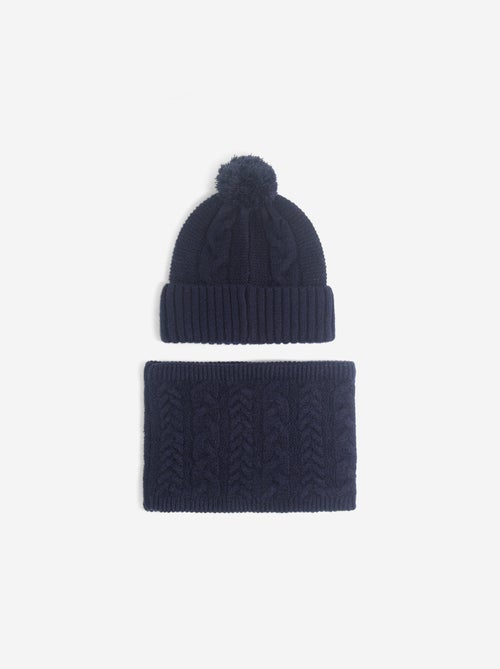 Conjunto de gorro de punto y braga de cuello - 2 piezas - Kiabi