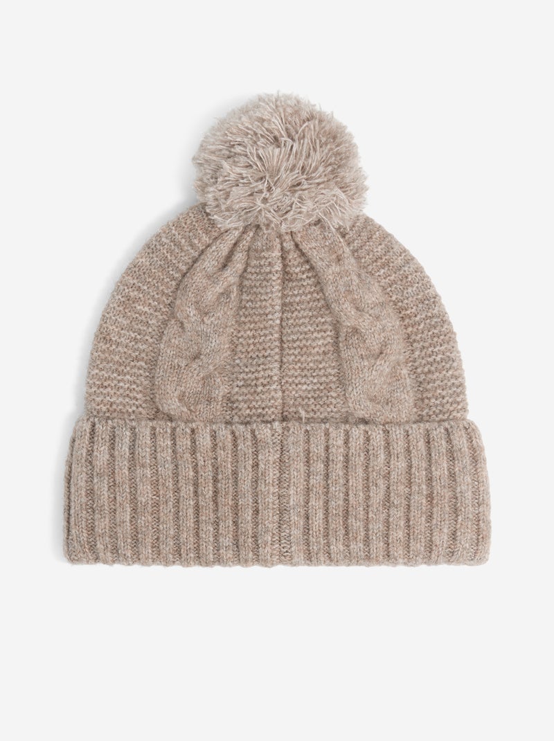 Conjunto de gorro de punto y braga de cuello - 2 piezas Beige - Kiabi