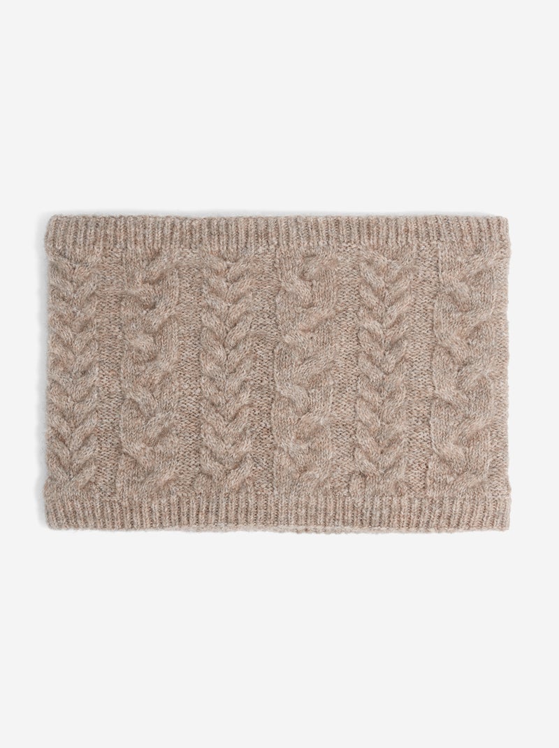 Conjunto de gorro de punto y braga de cuello - 2 piezas Beige - Kiabi