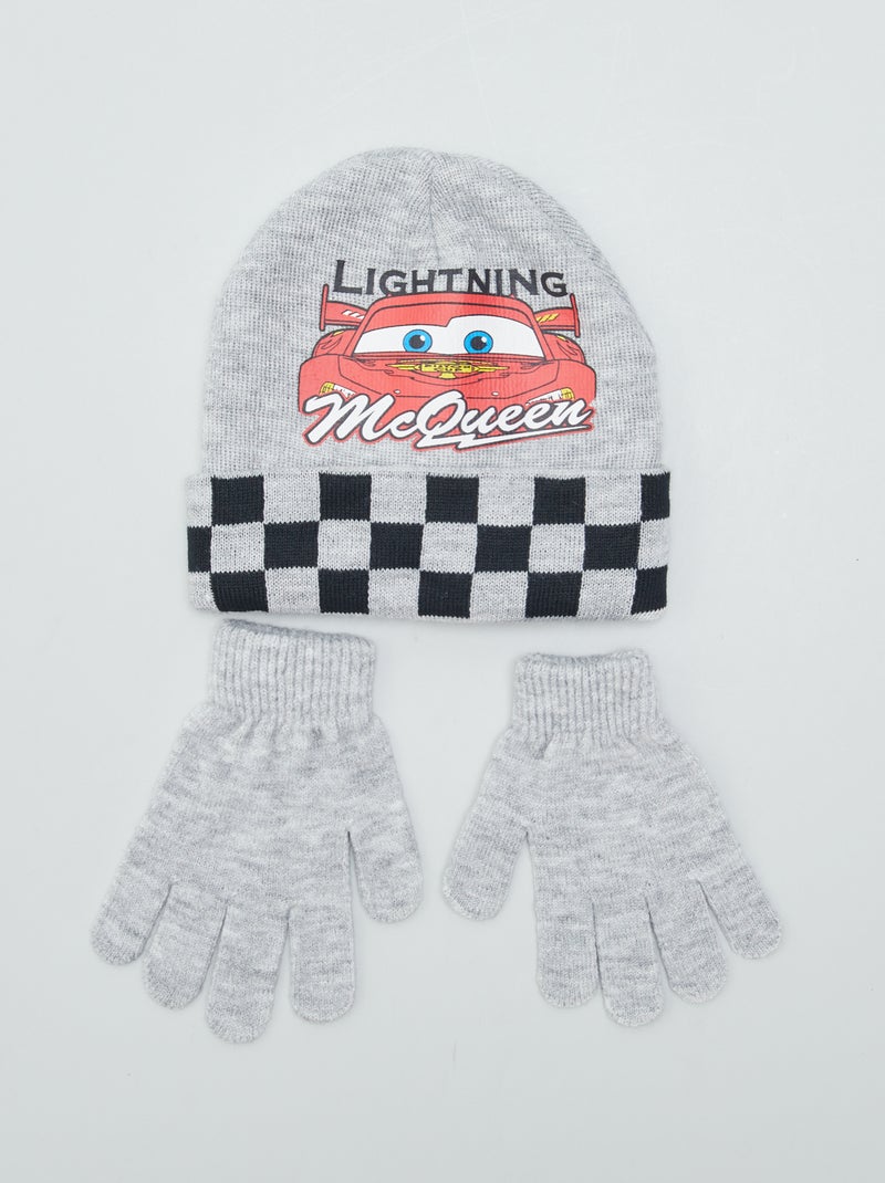 Conjunto de gorro + guantes 'Cars' - 2 piezas GRIS - Kiabi