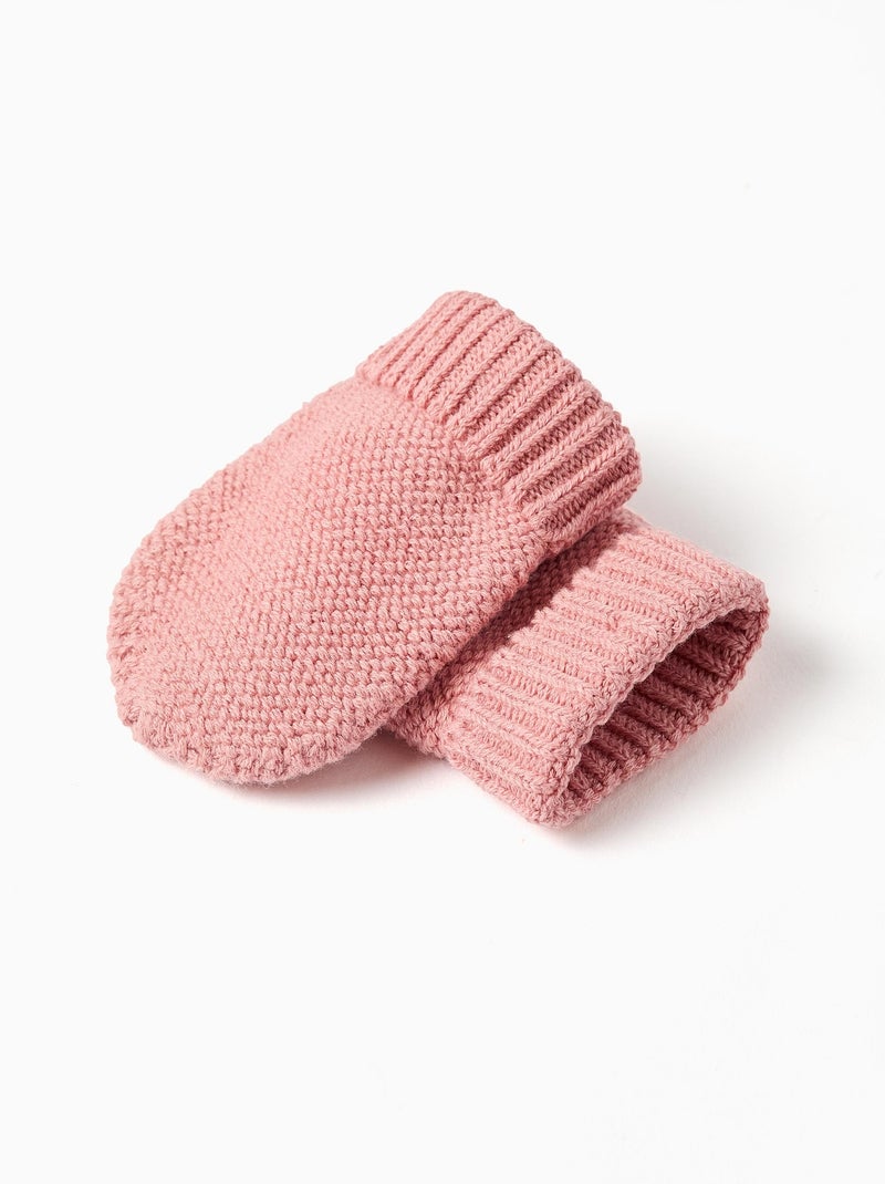 Conjunto de gorro + guantes de punto Rosa - Kiabi