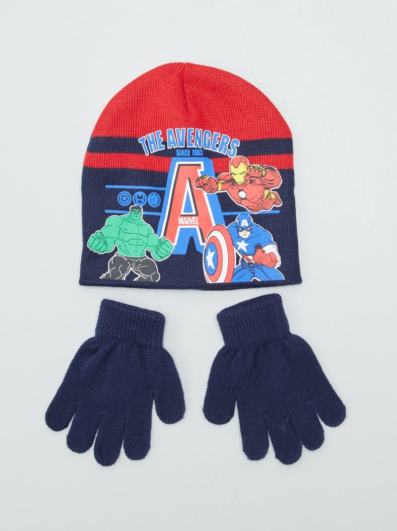 Conjunto de gorro + guantes 'Los Vengadores' 'Marvel' - 2 piezas AZUL - Kiabi