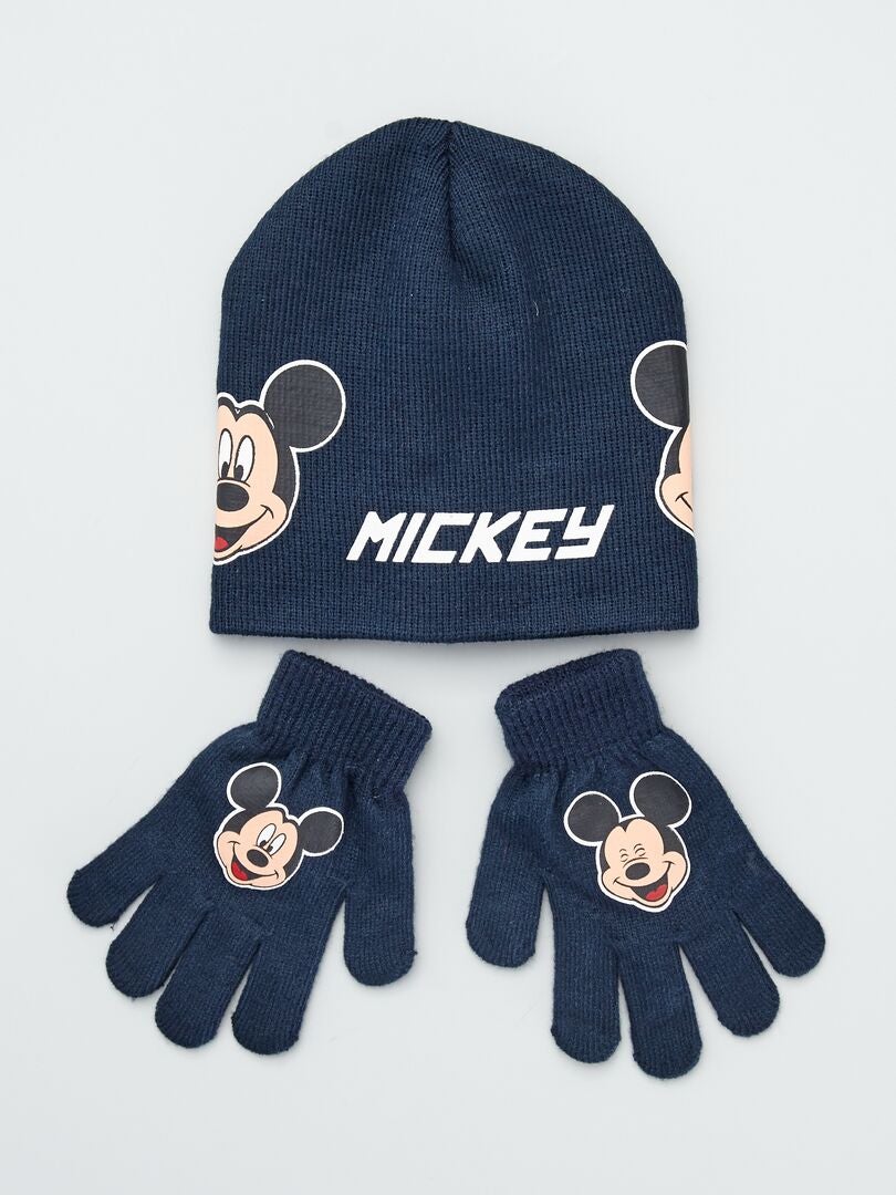 Fotoeléctrico Congelar limpiador Conjunto de gorro + guantes 'Mickey' de 'Disney' - azul navy - Kiabi - 8.00€