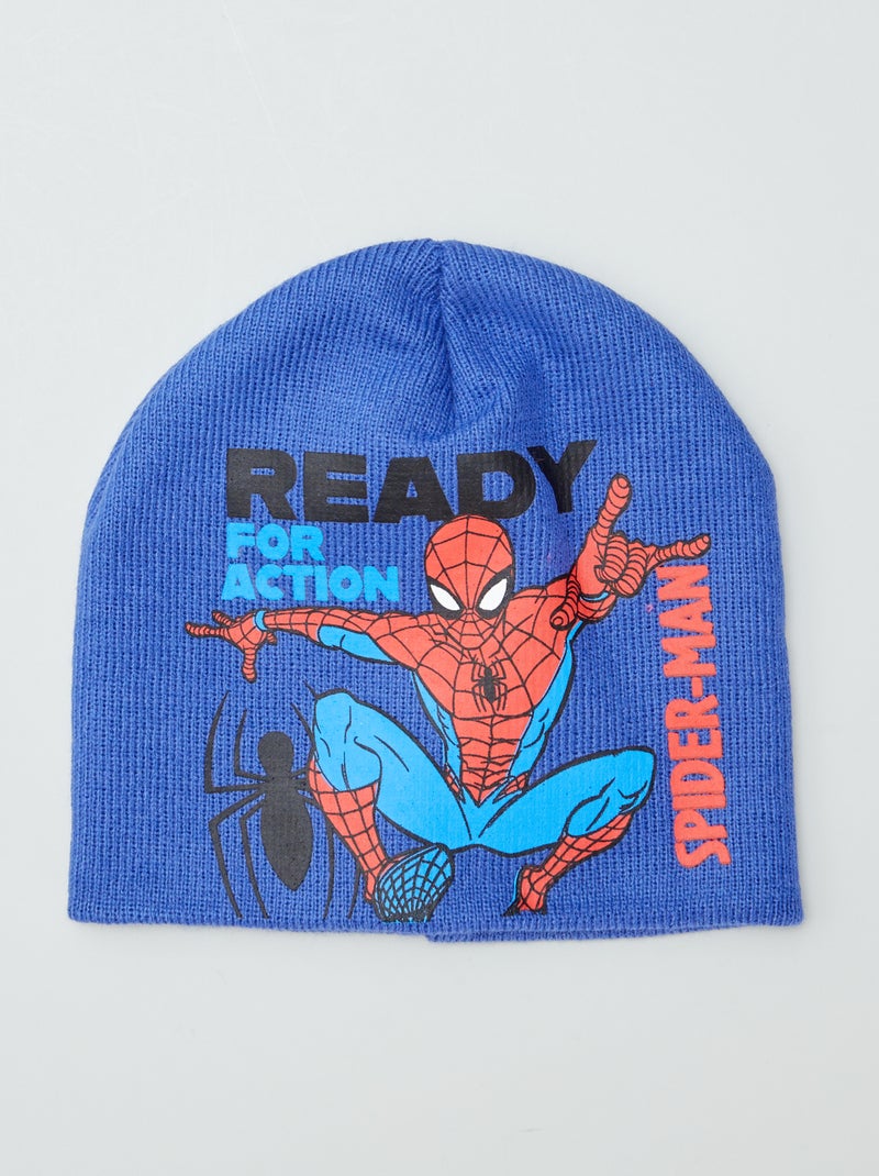 Conjunto de gorro + guantes 'Spiderman'  - 2 piezas AZUL - Kiabi
