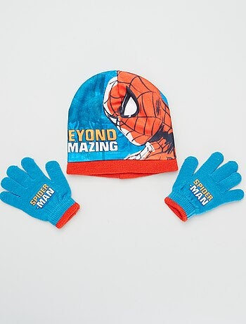 Bonnet + écharpe + gants 'Spider-Man' - rouge - Kiabi - 16.00€