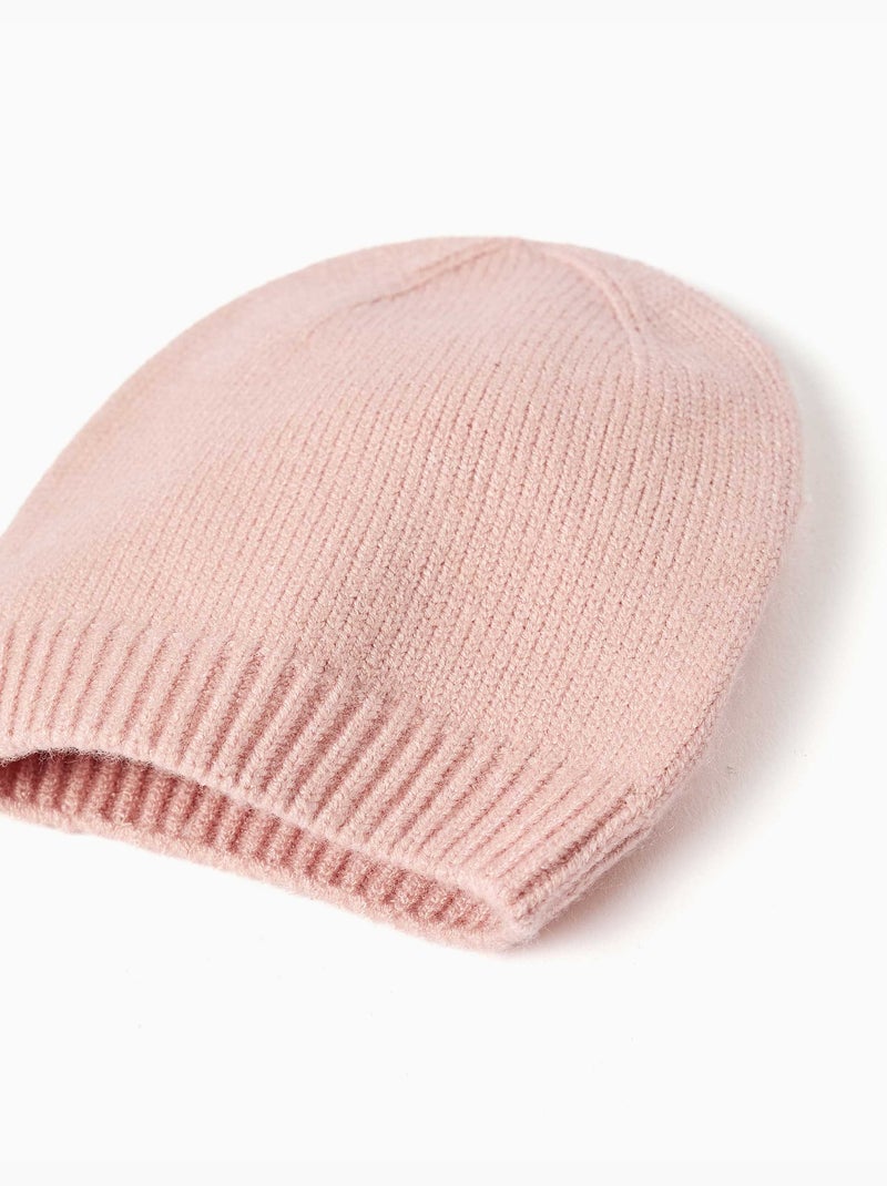 Conjunto de gorro + manoplas de punto Rosa claro - Kiabi