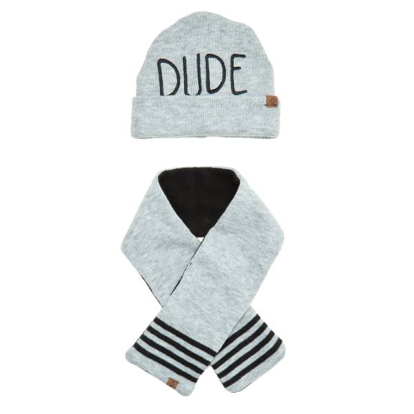 Conjunto de gorro y bufanda Bebé niño - gris - Kiabi - 6,00€