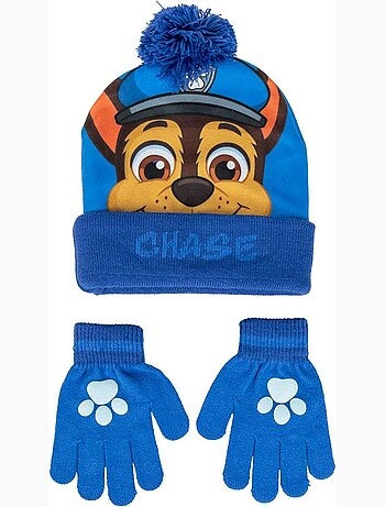Conjunto de gorro y cuello infantil Pat'Patrouille Chase Marshall Skye – Talla única
